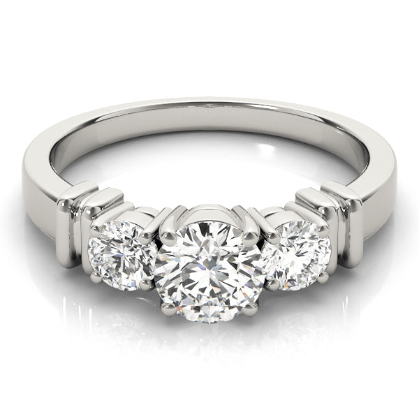 Round Three-Stone Diamond Engagement Ring · 1.00 ct tw