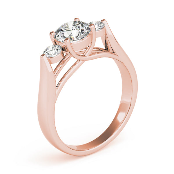 Round Three-Stone Diamond Engagement Ring · 0.60 ct tw