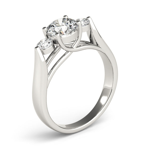 Round Three-Stone Diamond Engagement Ring · 1.25 ct tw