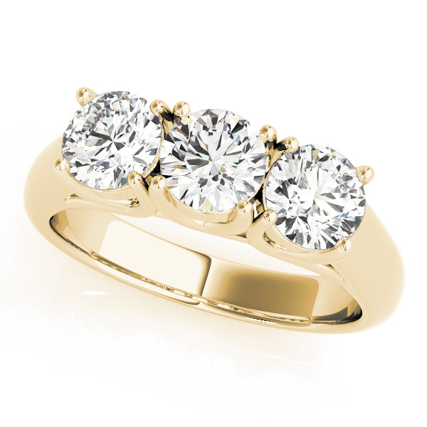 Round Three-Stone Diamond Engagement Ring · 0.99 ct tw