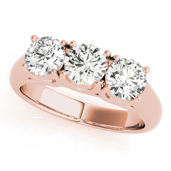 Round Three-Stone Diamond Engagement Ring · 1.50 ct tw
