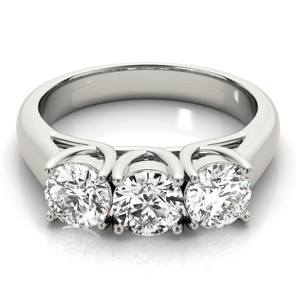 Round Three-Stone Diamond Engagement Ring · 2.25 ct tw
