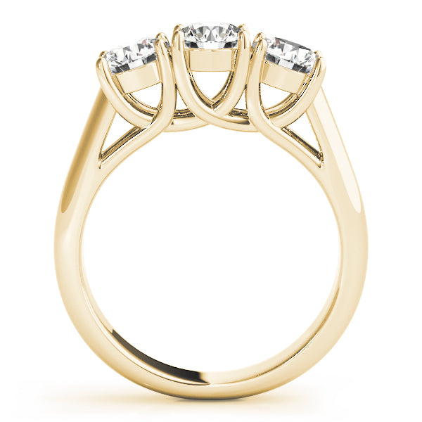 Round Three-Stone Diamond Engagement Ring · 0.99 ct tw