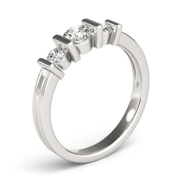 Round Three-Stone Diamond Engagement Ring · 1.00 ct tw