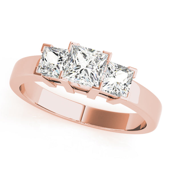 Square Three-Stone Princess Diamond Engagement Ring · 0.66 ct tw
