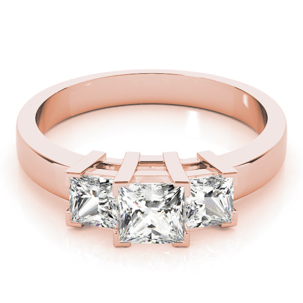 Square Three-Stone Princess Diamond Engagement Ring · 0.66 ct tw