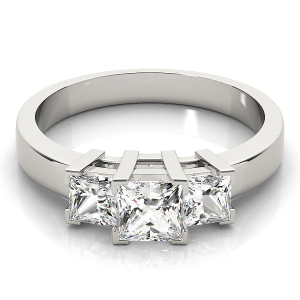 Square Three-Stone Princess Diamond Engagement Ring · 0.46 ct tw