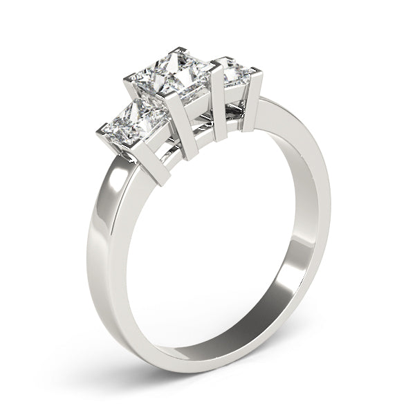 Square Three-Stone Princess Diamond Engagement Ring · 0.66 ct tw