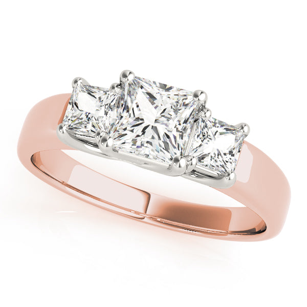 Square Three-Stone Princess Diamond Engagement Ring · 0.41 ct tw