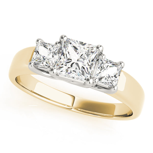 Square Three-Stone Princess Diamond Engagement Ring · 0.41 ct tw