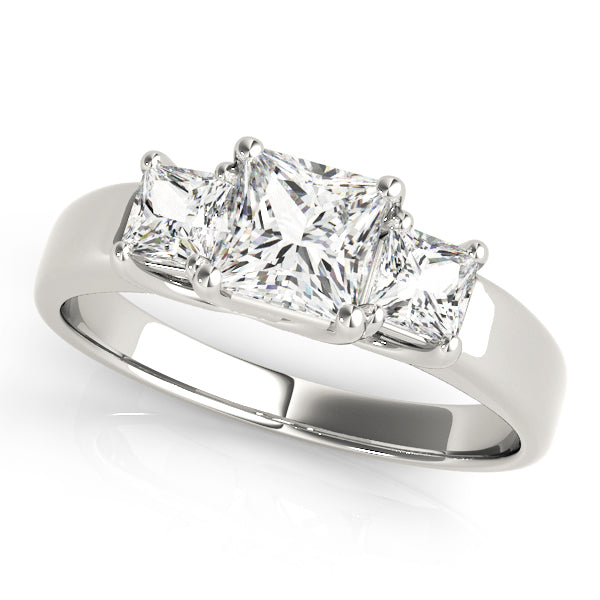 Square Three-Stone Princess Diamond Engagement Ring · 0.26 ct tw
