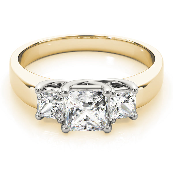 Square Three-Stone Princess Diamond Engagement Ring · 0.26 ct tw