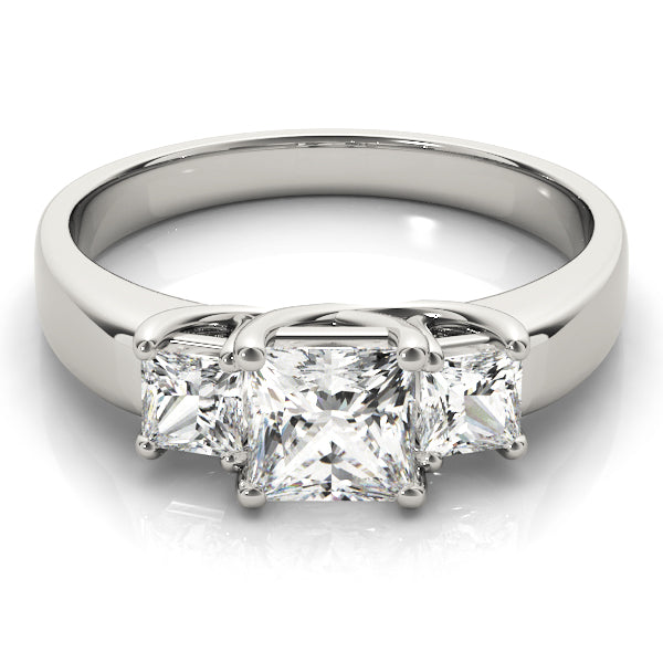 Square Three-Stone Princess Diamond Engagement Ring · 1.07 ct tw