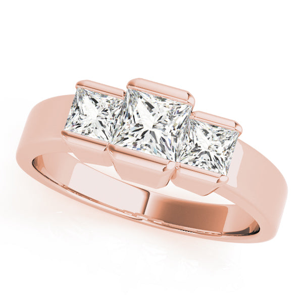 Square Three-Stone Princess Diamond Engagement Ring · 1.12 ct tw