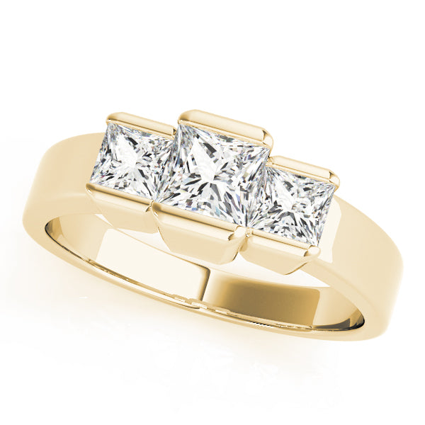 Square Three-Stone Princess Diamond Engagement Ring · 0.46 ct tw