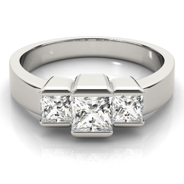 Square Three-Stone Princess Diamond Engagement Ring · 0.66 ct tw