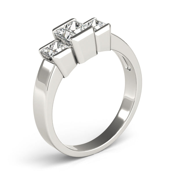 Square Three-Stone Princess Diamond Engagement Ring · 0.46 ct tw