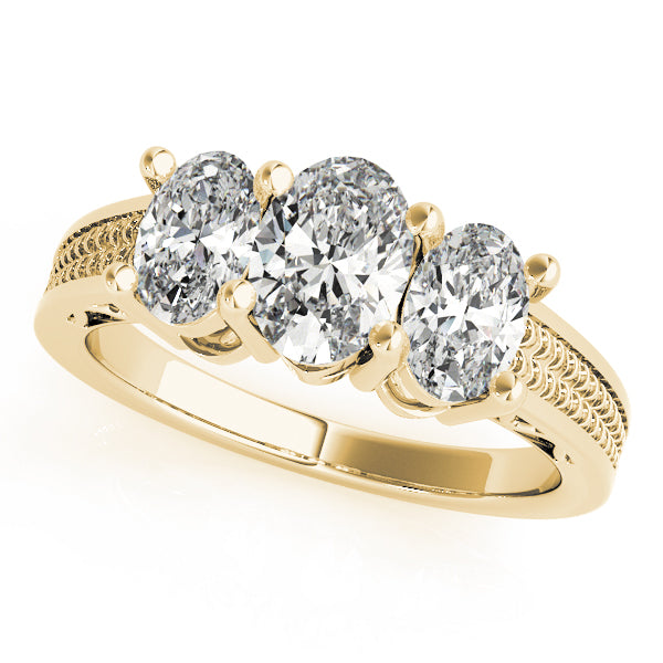 Oval Three-Stone Diamond Engagement Ring · 1.71 ct tw