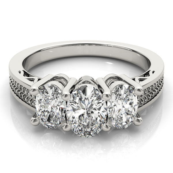 Oval Three-Stone Diamond Engagement Ring · 1.71 ct tw