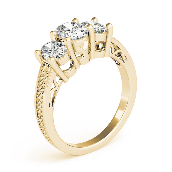 Oval Three-Stone Diamond Engagement Ring · 1.71 ct tw