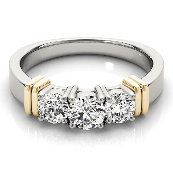 Round Three-Stone Diamond Engagement Ring · 0.50 ct tw