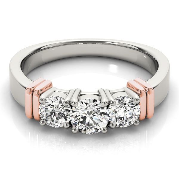 Round Three-Stone Diamond Engagement Ring · 0.24 ct tw