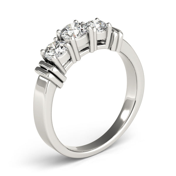 Round Three-Stone Diamond Engagement Ring · 0.50 ct tw