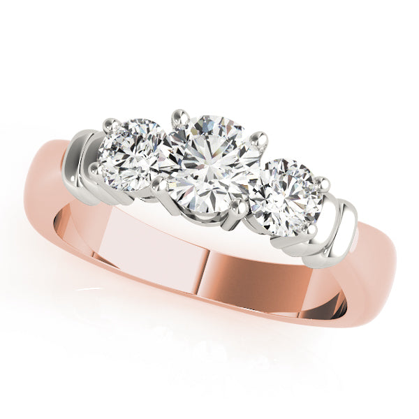 Round Three-Stone Diamond Engagement Ring · 0.50 ct tw