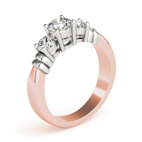 Round Three-Stone Diamond Engagement Ring · 0.50 ct tw