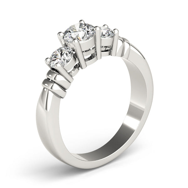 Round Three-Stone Diamond Engagement Ring · 1.00 ct tw