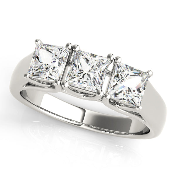 Square Three-Stone Princess Diamond Engagement Ring · 0.48 ct tw