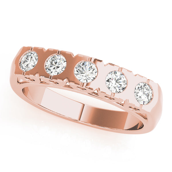 Bezel Set Diamond Wedding Band · 0.50 ct tw