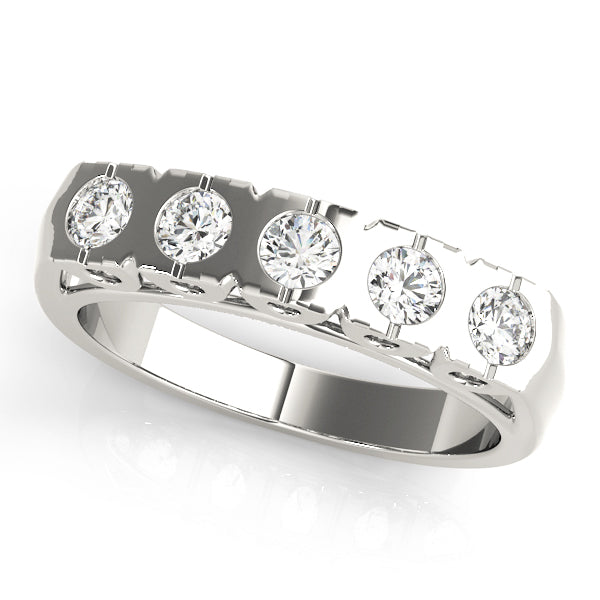 Bezel Set Diamond Wedding Band · 0.25 ct tw