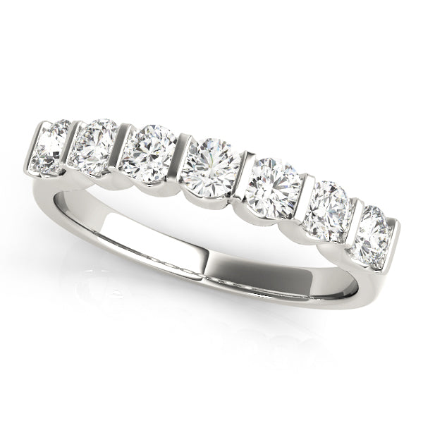 Bar Set Diamond Wedding Band · 0.49 ct tw