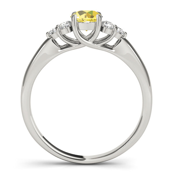 Round Cluster Sides Diamond Engagement Ring · 1.30 ct tw