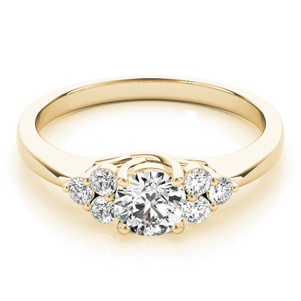 Round Cluster Sides Diamond Fashion Ring · 0.74 ct tw