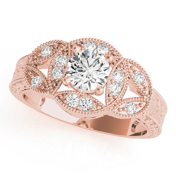 Round Antique Diamond Engagement Ring · 0.68 ct tw