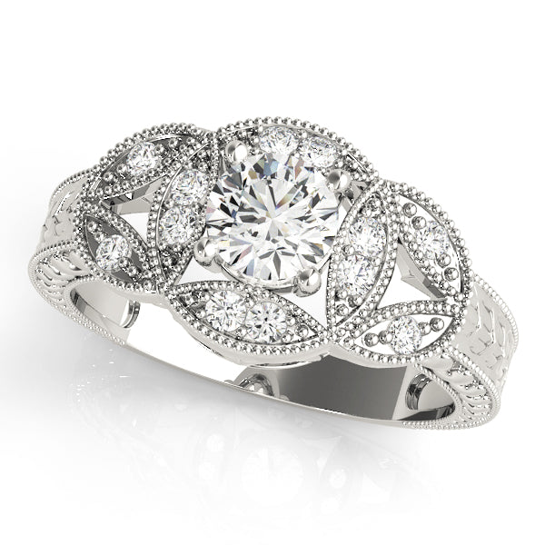 Round Antique Diamond Engagement Ring · 0.68 ct tw