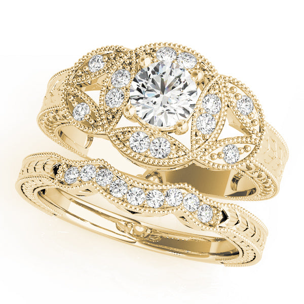 Round Antique Diamond Engagement Ring · 0.68 ct tw