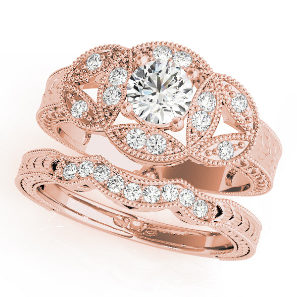 Round Antique Diamond Engagement Ring · 0.68 ct tw