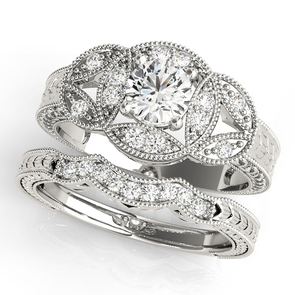 Round Antique Diamond Engagement Ring · 0.68 ct tw