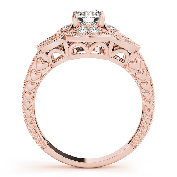 Round Antique Diamond Engagement Ring · 0.68 ct tw