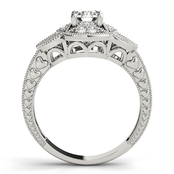 Round Antique Diamond Engagement Ring · 0.68 ct tw