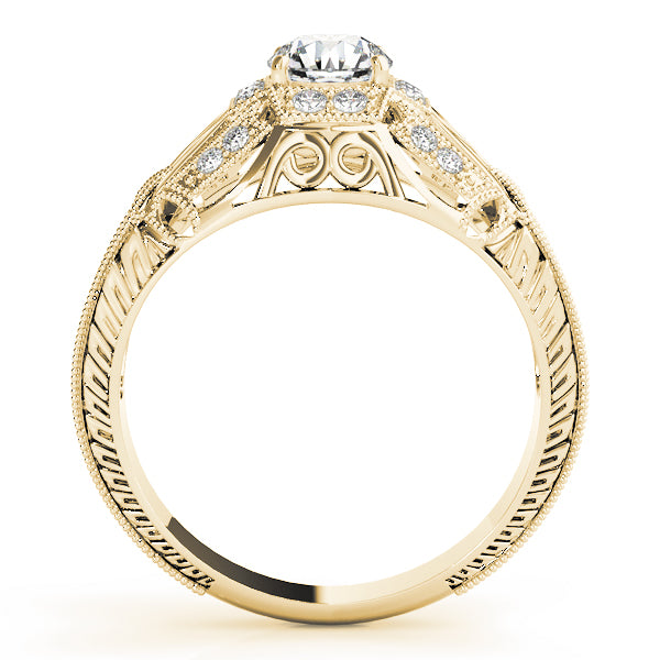 Round Antique Diamond Engagement Ring · 0.96 ct tw