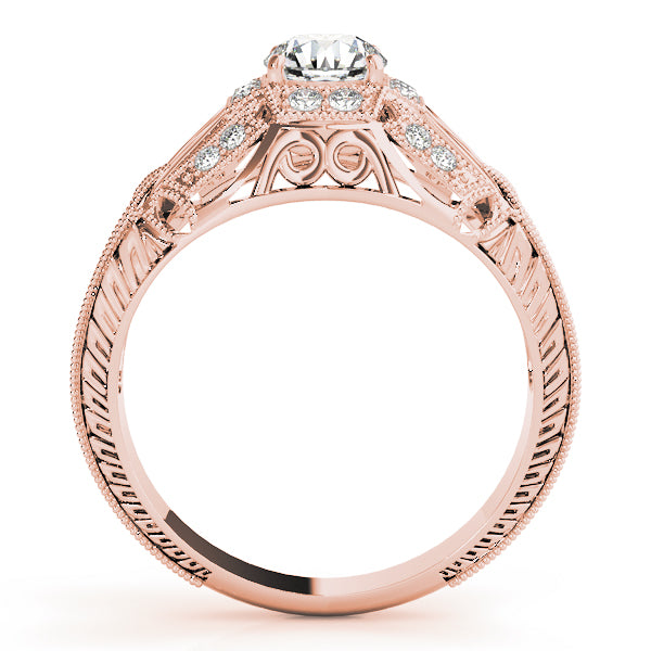 Round Antique Diamond Engagement Ring · 0.96 ct tw