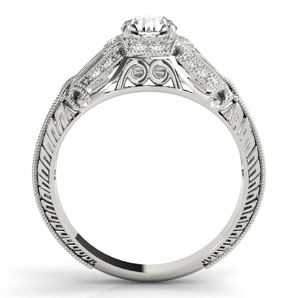 Round Antique Diamond Engagement Ring · 0.96 ct tw