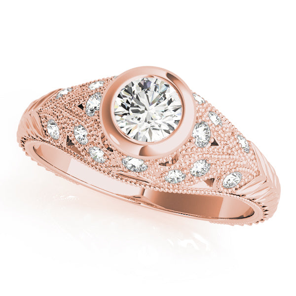 Round Antique Diamond Engagement Ring · 0.62 ct tw