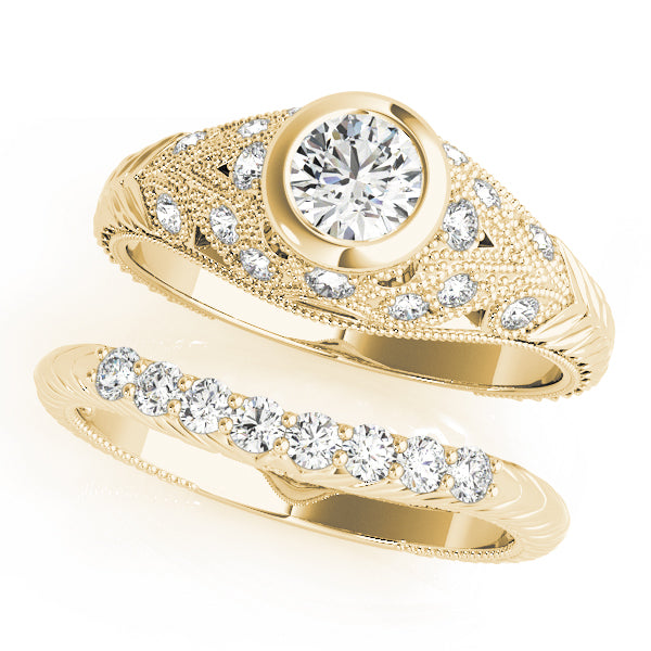 Round Antique Diamond Engagement Ring · 0.62 ct tw