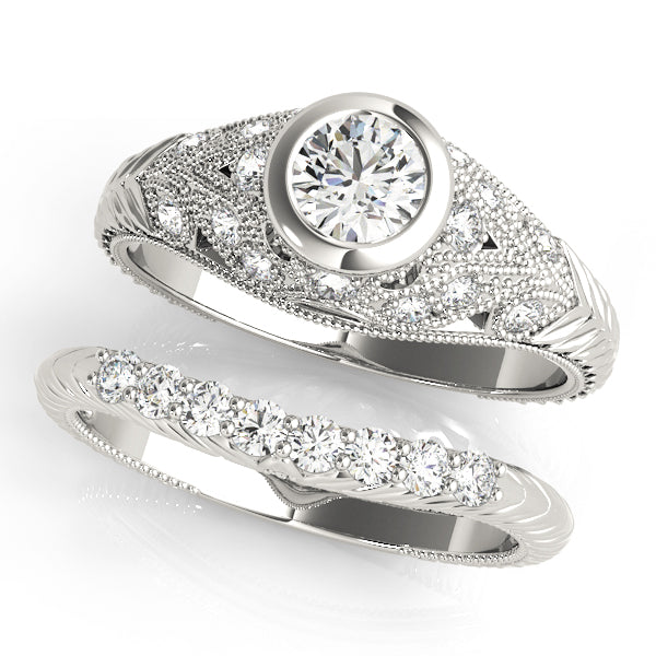 Round Antique Diamond Engagement Ring · 0.62 ct tw