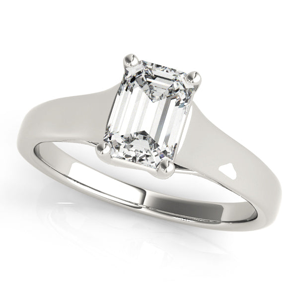 Emerald 8x6 Cut Trellis Diamond Solitaire Engagement Ring · 1.50 ct tw